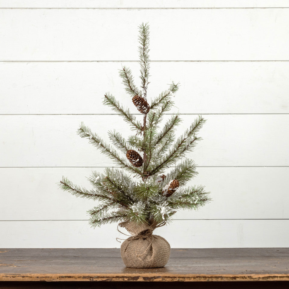 2' SNOWY PINE TREE