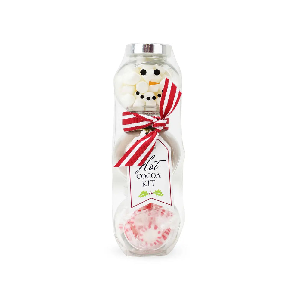 3 Stack Glass Jar - Snowman Cocoa Set