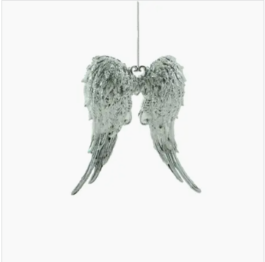 Snow Covered Angel Wings Ornament