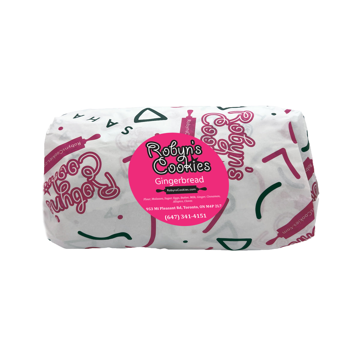 Gingerbread Frozen Dough Log – Robyn's Cookies & Co