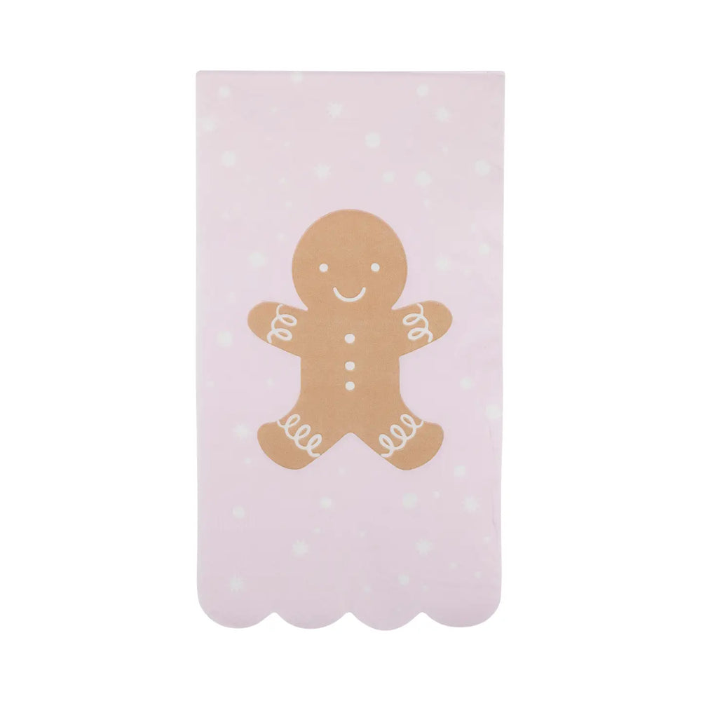 Gingerbread Man Scallop Guest Napkin
