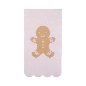 Gingerbread Man Scallop Guest Napkin