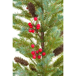 Green Christmas Tree in Silver Planter 48" Tall