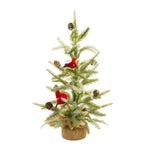 Green Tree with Cardinals  18" height