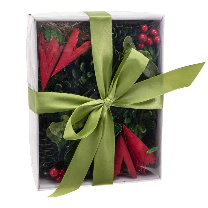Green Pinecones and Red Accents  Box