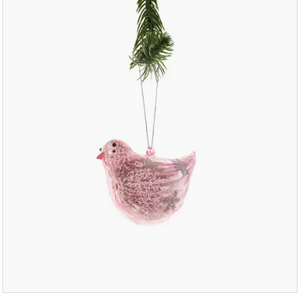 Pink Hanging Bird Ornament