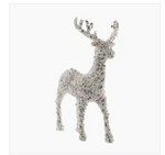 Silver Sparkly Standing Reindeer