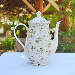 Teapot Christmas Snowman Winter Wonderland