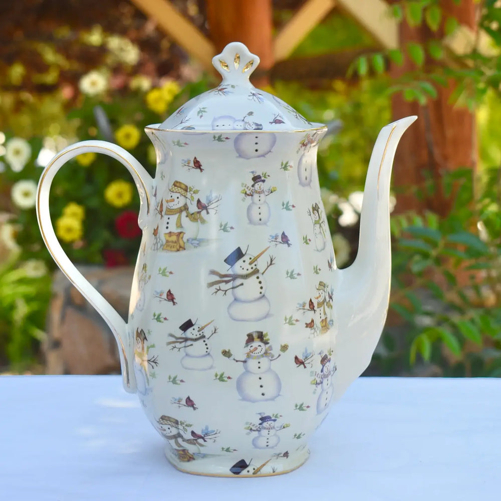 Teapot Christmas Snowman Winter Wonderland