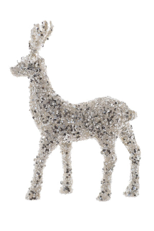 Christmas Silver Reindeer 14"