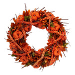 Orange braided pumpkin wreath