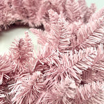 LED Christmas Wreath soft pink 30"
